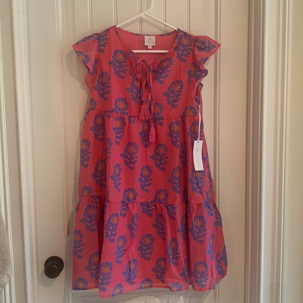NWT j.marie ruffle dress size small